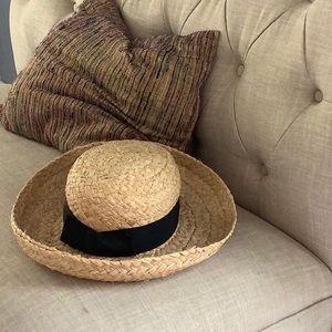 Scala style straw sun hat